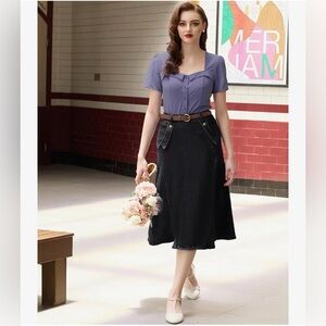 BELLE POQUE Denim Skirt